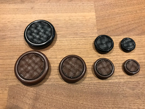 Plastic Woven Button with Ring.    Price per Button