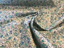 Load image into Gallery viewer, Aqua &amp; Turquoise Garden 100% Cotton Poplin.   1/4 Metre Price