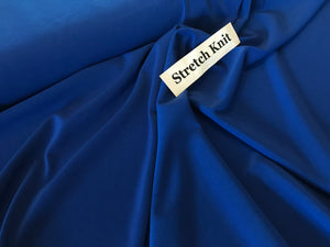 Royal Sapphire 95% Poly 5% Spandex Knit.   1/4 Metre Price