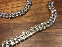 Load image into Gallery viewer, Double Strand Rhinestone Trim.    1/4 Metre Price