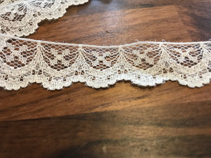 Offwhite 3/4" Lace trim.   1/4 Metre Price