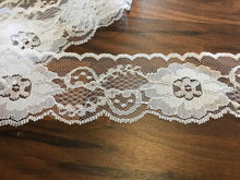 Load image into Gallery viewer, 2 1/2&quot; Scalloped Floral Lace Trim.   1/4 Metre Price