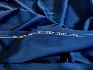 Royal Blue 98% Wool 2% Spandex Gabardine.   1/4 Metre Price