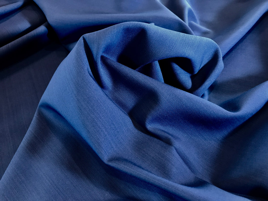 Royal Blue 98% Wool 2% Spandex Gabardine.   1/4 Metre Price