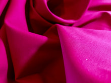 Load image into Gallery viewer, Fuchsia Cotton Sateen  97% Cotton 3% Spandex.  1/4 Metre Price
