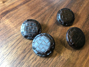 Plastic Basket Weave Buttons.  Price per Button