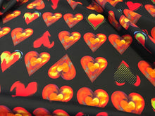 Load image into Gallery viewer, #1061 Love is Love designer 97% Cotton 2% Spandex Shirting Remnant 2x available