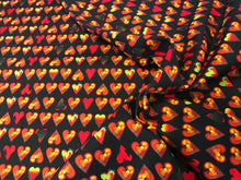 Load image into Gallery viewer, Red Love is Love Designer 100% Cotton Denim.     1/4 Metre Price