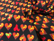 Load image into Gallery viewer, Red Love is Love Designer 100% Cotton Denim.     1/4 Metre Price