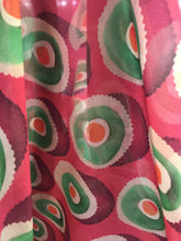 Load image into Gallery viewer, Green Cupcake 100% Silk Chiffon.   1/4 Metre Price