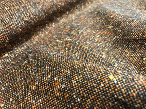 Brown Orange Speckled Wool Blend.   1/4 Metre Price