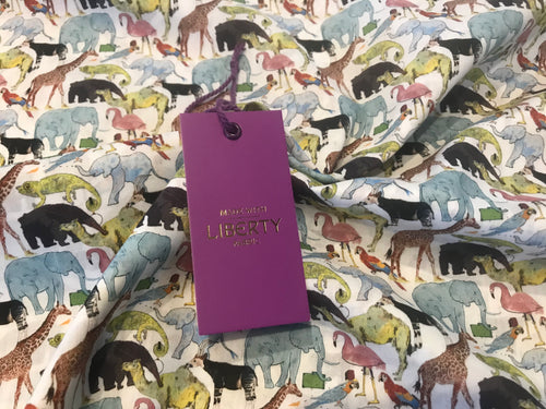 Liberty Tana Lawn Queue to the Zoo 100% Cotton.    1/4 Meter Price
