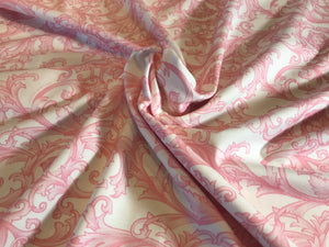 Pink Baroque 100% Cotton Knit.    1/4 Metre Price