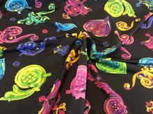 Load image into Gallery viewer, Designer Neon Paisley Viscose Knit.   1/4 Metre Price