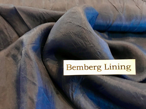 Vintage Royal Blue prewashed Bemberg Lining.    1/4 Metre Price
