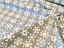 Load image into Gallery viewer, Snowflake Sweat 95% Cotton 5% Elastane.    1/4 Metre Price