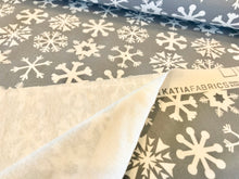 Load image into Gallery viewer, Snowflake Sweat 95% Cotton 5% Elastane.    1/4 Metre Price