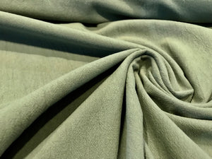 Kaki Green 100% Rustic Cotton.    1/4 Metre Price