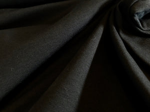 Black Cotton knit 2 way stretch. 95% Cotton 5% Elastane      1/4 Metre Price