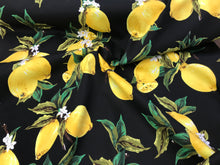 Load image into Gallery viewer, Lemons 97% Cotton 3% Spandex Sateen.   1/4 Metre Price