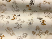 Load image into Gallery viewer, Bunnies &amp; Mushrooms 100% Cotton.   1/4 Metre Price