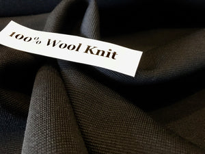 Italian extra wide 100% Wool Rib Knit.   1/4 Metre Price