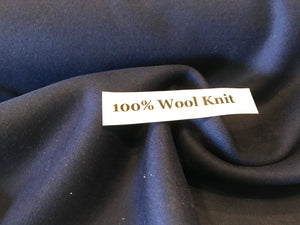 Royal Blue 100% Wool Firm Knit.   1/4 Metre Price