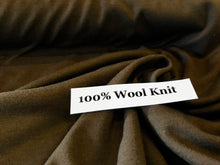 Load image into Gallery viewer, Cocoa Brown 100% Wool Knit.    1/4 Metre Price