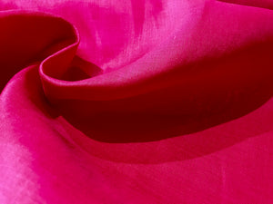 Flamingo Pink 100%  Handkerchief Linen.   1/4 Metre Price