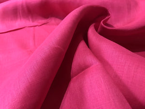 Flamingo Pink 100%  Handkerchief Linen.   1/4 Metre Price