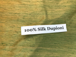 Cypress Green 100% Silk Dupioni.   1/4 Metre Price