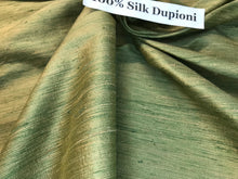 Load image into Gallery viewer, Cypress Green 100% Silk Dupioni.   1/4 Metre Price