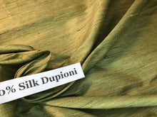 Load image into Gallery viewer, Cypress Green 100% Silk Dupioni.   1/4 Metre Price