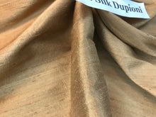 Load image into Gallery viewer, Autumn Gold 100% Dupioni silk.   1/4 Metre Price