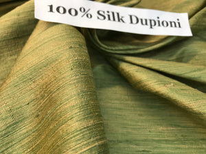 Cypress Green 100% Silk Dupioni.   1/4 Metre Price