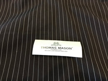 Load image into Gallery viewer, Brown Pinstripe Thomas Mason 100% Cotton Shirting