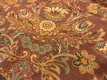 Load image into Gallery viewer, Hiatus Caramel &amp; Gold Paisley 100% Cotton.    1/4 Metre Price