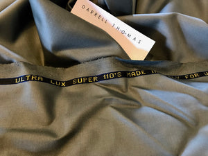 Sage 100% Wool Gabardine Super 110's.   1/4 Metre Price