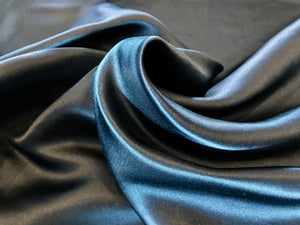 Teal Blue 100% Silk Double Faced Peau de Soie.   1/4 Metre Price