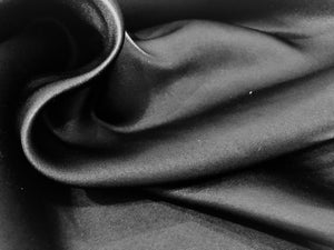 Black 100% Silk Double Faced Peau de Soie.   1/4 Metre Price