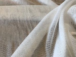 White 100% Silk Mesh Knit.    1/4 Metre Price