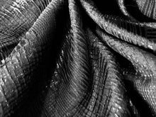 Load image into Gallery viewer, Black Basket Weave.86% Polyester 14% Metallic.   1/4 Metre Price