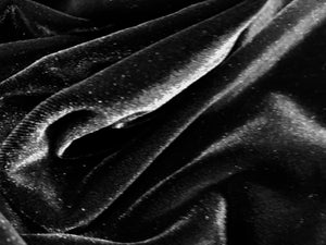 Black Stretch Velvet 90% Polyester 10% Spandex     1/4 Meter Price