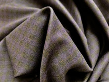 Load image into Gallery viewer, Purple &amp; Brown Plaid 100% Wool Flannel Suiting     1/4 Metre Price