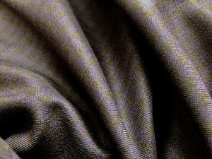 Purple & Brown Plaid 100% Wool Flannel Suiting     1/4 Metre Price