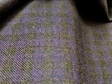 Load image into Gallery viewer, Purple &amp; Brown Plaid 100% Wool Flannel Suiting     1/4 Metre Price