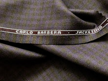 Load image into Gallery viewer, Purple &amp; Brown Plaid 100% Wool Flannel Suiting     1/4 Metre Price