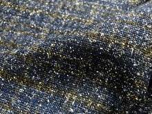 Load image into Gallery viewer, Grey &amp; Royal 100% Wool Tweed Check Suiting     1/4 Metre Price