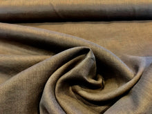Load image into Gallery viewer, Chocolate Mocha 100% Linen.   1/4 Metre Price