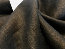 Load image into Gallery viewer, Jet Black 100% Linen.   1/4 Metre Price